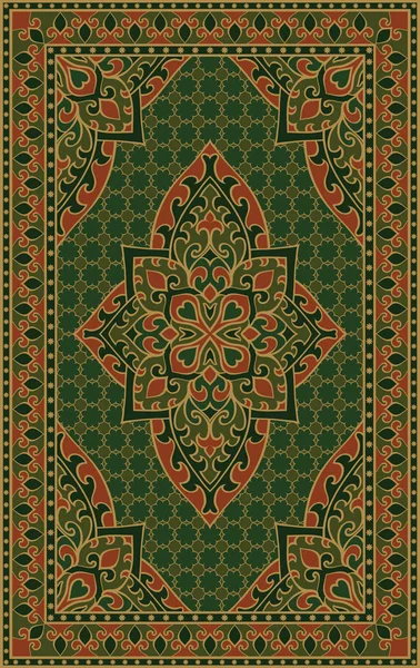 Modello verde per tappeto . — Vettoriale Stock