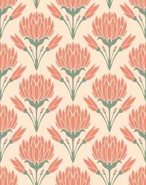 Yonca çiçek desenle.