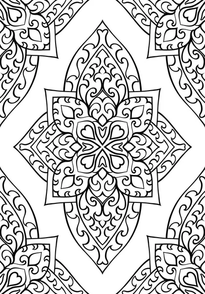 Oriental siyah beyaz süsleme. 