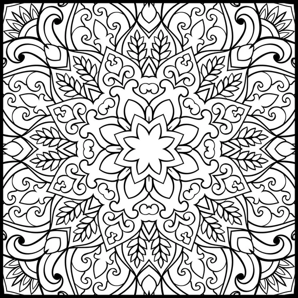 Oriental patrón blanco y negro . — Archivo Imágenes Vectoriales