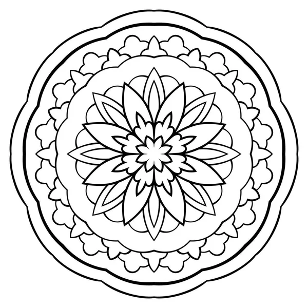 Ronda simple mandala . — Vector de stock