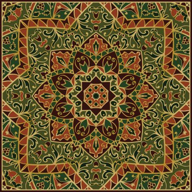 Yeşil süs desen. 
