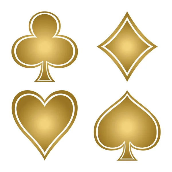 Set of playing card suits. — Stock Vector
