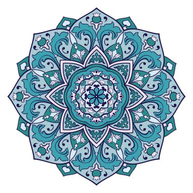 Turkuaz süs mandala. 