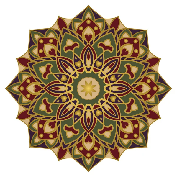 Mandala oriental ornamental . — Vetor de Stock