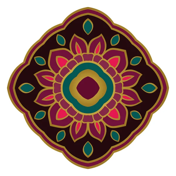 Mandala floral vetorial . — Vetor de Stock