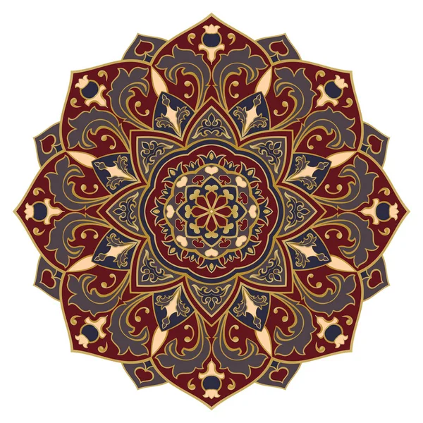 Mandala oriental ornamental . — Vetor de Stock