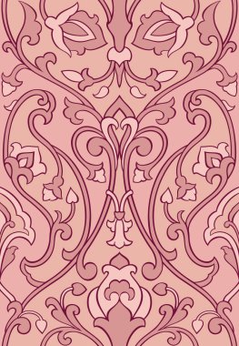 Pembe stilize kuşlar desenle.