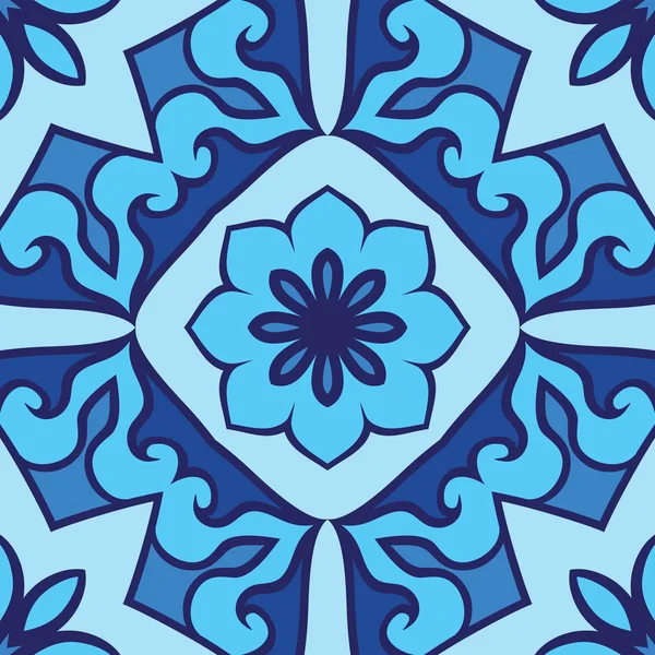 Patrón ornamental azul. — Archivo Imágenes Vectoriales