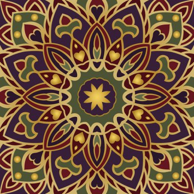 Renkli şark süsleme.