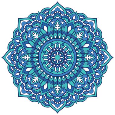 Turkuaz süs mandala. 