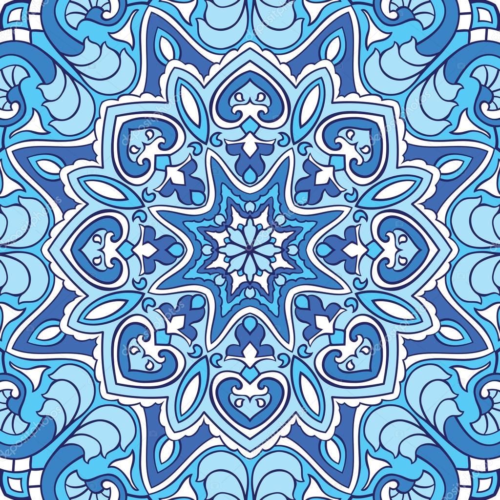 Oriental blue pattern.