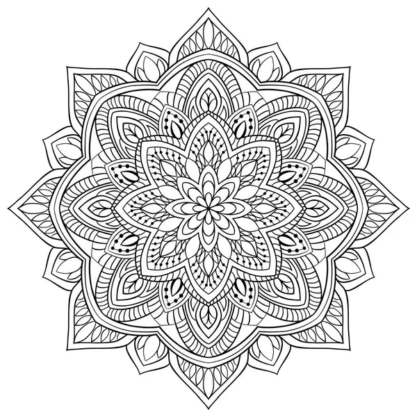 Zierfiligranes Mandala. — Stockvektor