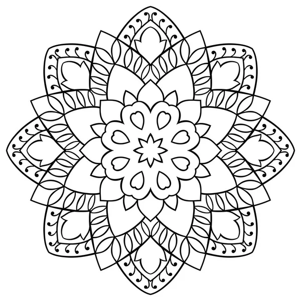 Mandala simples ornamental . — Vetor de Stock