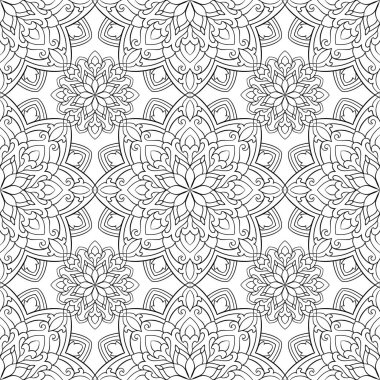 Oriental siyah beyaz süsleme.