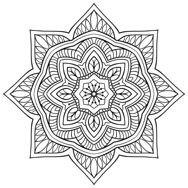 Zierfiligranes Mandala. — Stockvektor