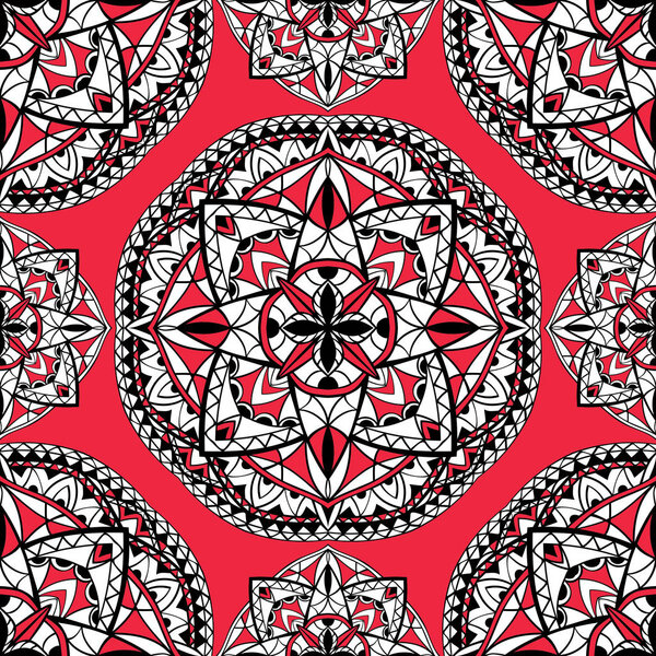 Красочный орнамент с мандалами
.