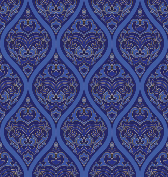 Orientalisches blaues Ornament. — Stockvektor