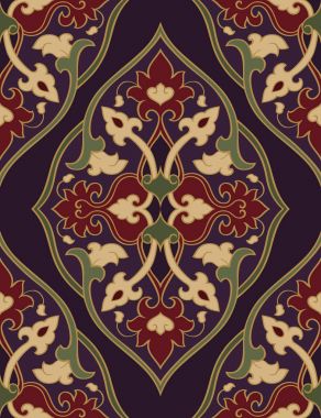 Oryantal renkli süsleme. 