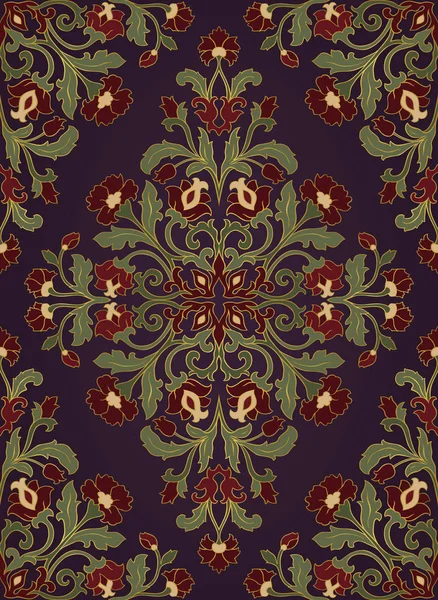 Ornamento floral oriental . — Vector de stock