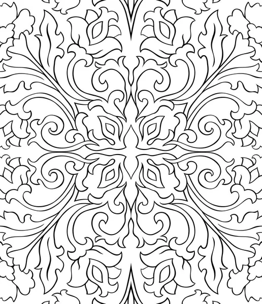 Pattern with ornamental flowers. — Stock Vector