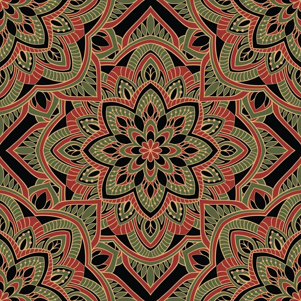 Modèle sombre de mandalas . — Image vectorielle