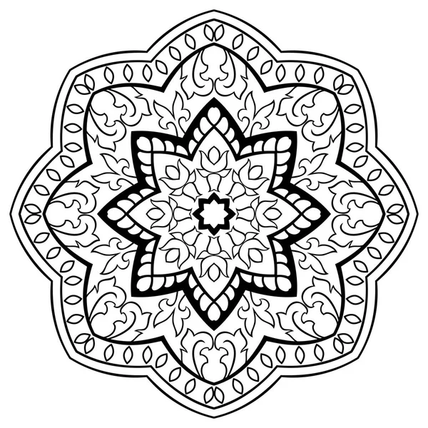 Decoratieve eenvoudige mandala. — Stockvector