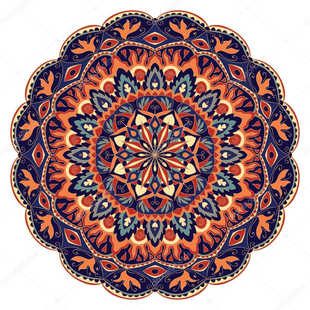 Ornamental colorful mandala.