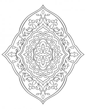 Tasarım için çiçek madalyon.
