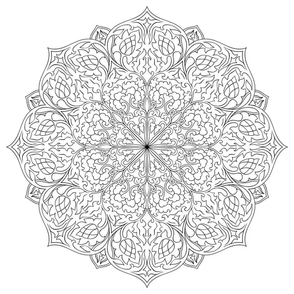 Mandala floreale ornamentale. — Vettoriale Stock