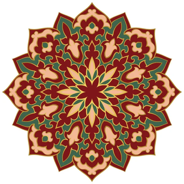 Mandala floral oriental . — Image vectorielle