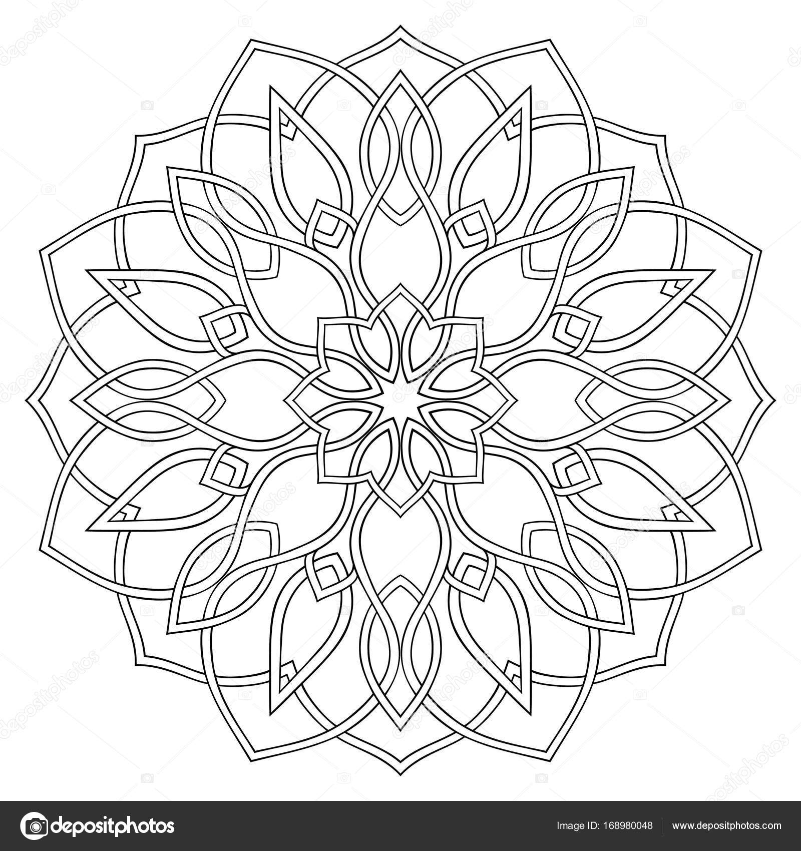 간단한 기하학적 만다라. 스톡 벡터 - ©matorinni 168980048, image size:963x1024