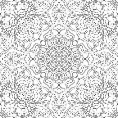 Nar ile çiçek desenli. 