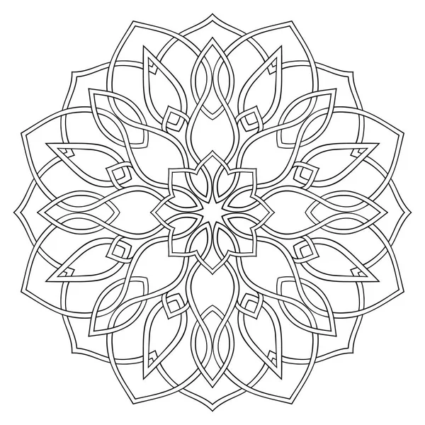 Mandala geométrico simple . — Archivo Imágenes Vectoriales