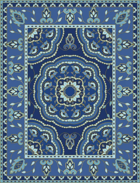 Modrá šablona pro koberec. — Stockový vektor