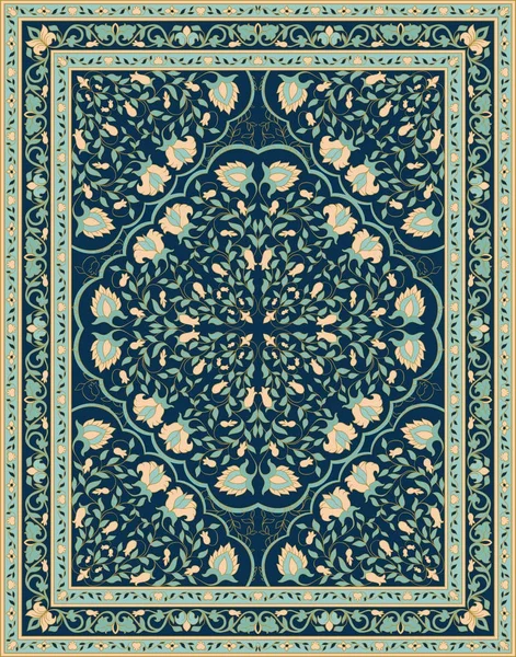 Halı için mavi şablon. 