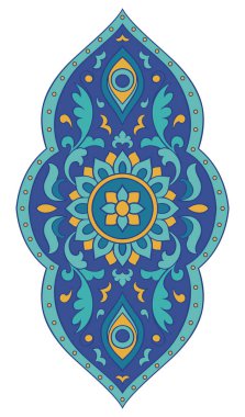 Tasarım için mavi madalyon. 