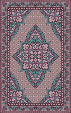 Halı Lila şablonu. 
