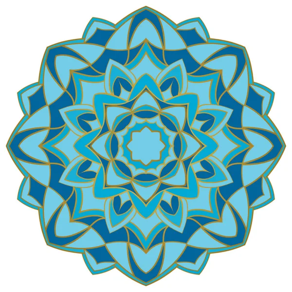Mandala abstrait bleu . — Image vectorielle