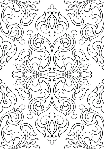 Oriental ornamento preto e branco . — Vetor de Stock