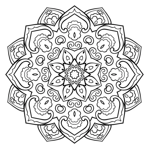 Ornamental simple mandala. — Stock Vector