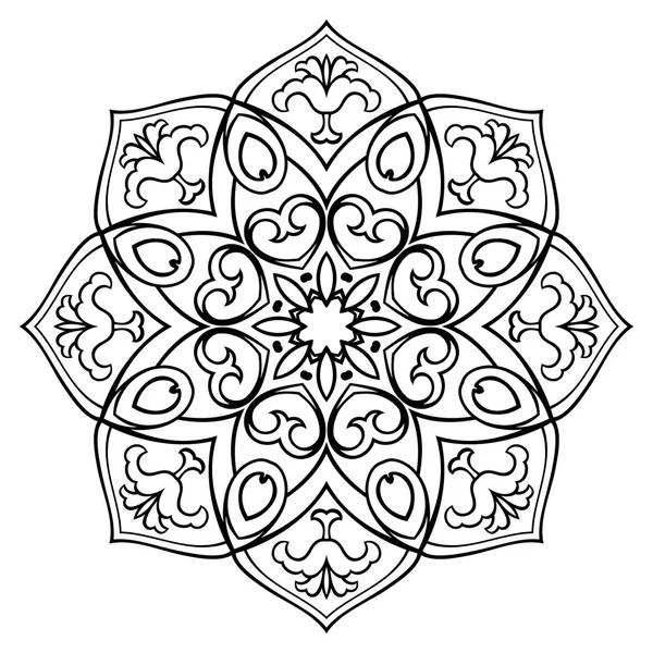 Mandala de filigrana ornamental . —  Vetores de Stock