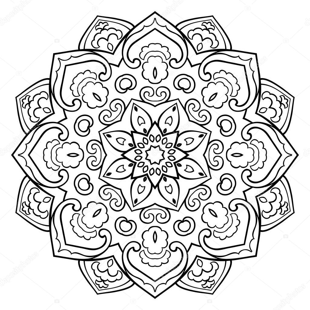 Ornamental simple mandala.