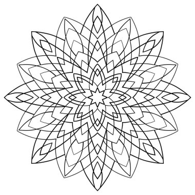 Geometrik soyut mandala.