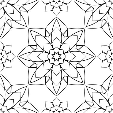 Geometrik siyah beyaz süsleme.