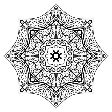 Oryantal çiçek mandala.