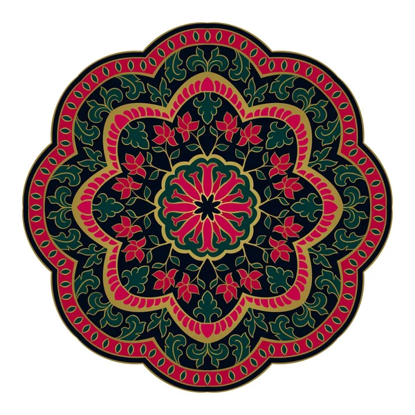 Mandala indio floral . — Archivo Imágenes Vectoriales