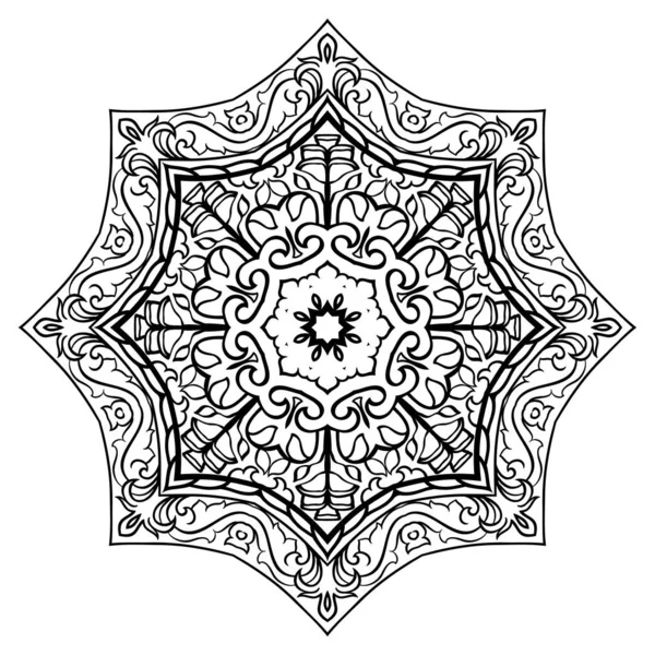 Oosterse bloemen mandala. — Stockvector