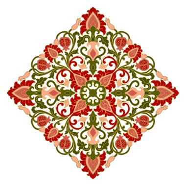 Tasarım için çiçek madalyon. 