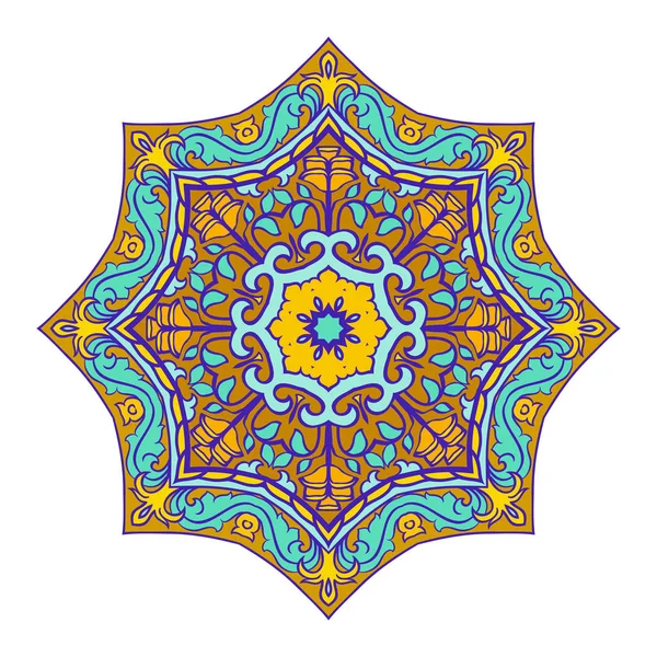 Mandala oriental colorido . — Archivo Imágenes Vectoriales